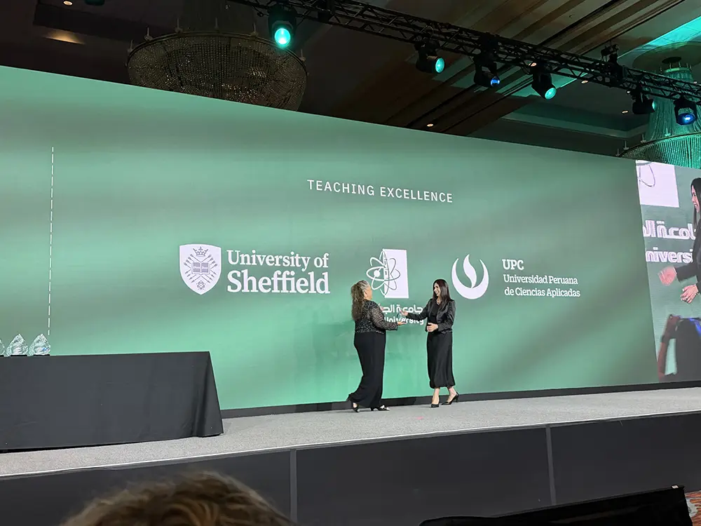 Jessica_Vlasica accepting her Catalyst Award at Building Blackboard Together